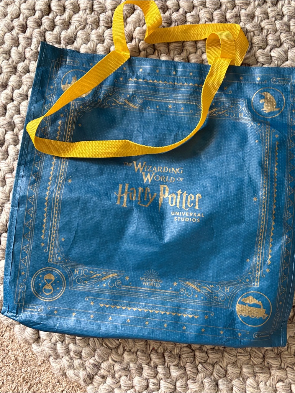 Harry Potter Blue & Yellow Tote Bag - Universal Studios